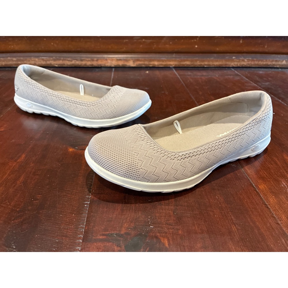 Skechers Go Walk Lite-Dreamer Ballet Flats Women's 8.5 Wide Fit Goga Max Knit